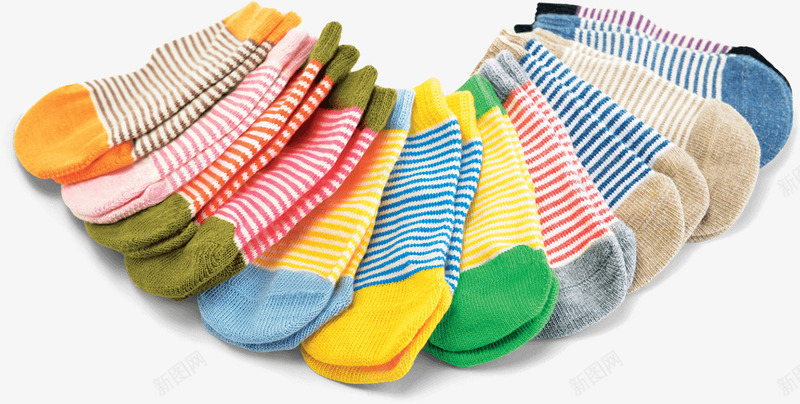 彩色时尚条纹袜子png免抠素材_新图网 https://ixintu.com 产品实图 彩色 时尚 条纹 棉 袜 袜子