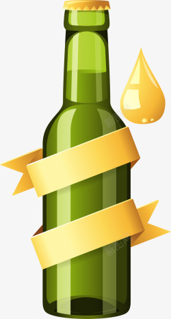玻璃瓶啤酒绿色玻璃啤酒瓶子高清图片