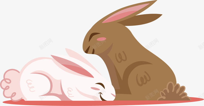 水彩情侣兔子矢量图ai免抠素材_新图网 https://ixintu.com 兔子 创意 卡通 情侣 手绘 水彩 设计 矢量图