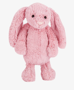 毛绒布英国害羞粉色毛绒布兔子高清图片