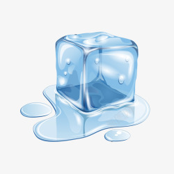 水滴冰块矢量图素材