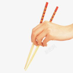手夹筷子手势筷子的拿法高清图片