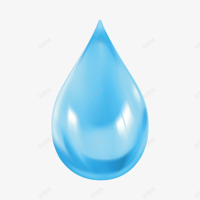 蓝色水滴手绘图案png免抠素材_新图网 https://ixintu.com 卡通 水滴 水珠 海水 清澈的 简图 蓝色水滴