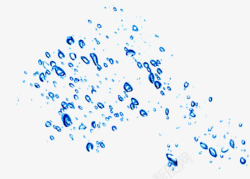 密集的水珠蓝色密集透明水珠高清图片
