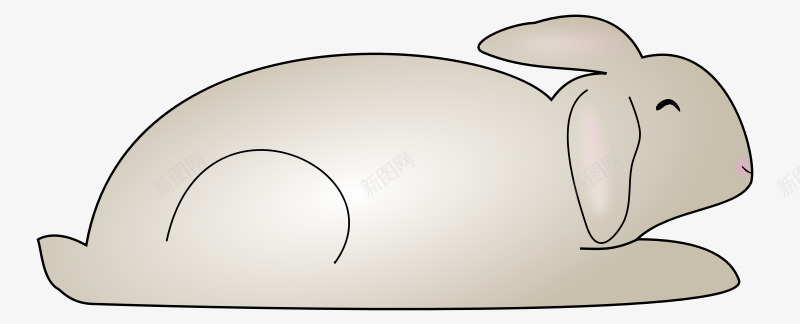 灰色的趴着的兔子png免抠素材_新图网 https://ixintu.com 兔子 卡通兔子 灰色 灰色兔子