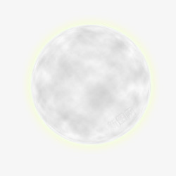 白色家中秋圆月亮PS分层高清图片
