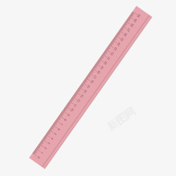 粉红色尺子测量工具矢量图素材
