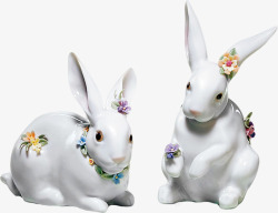 陶瓷兔子白兔高清图片