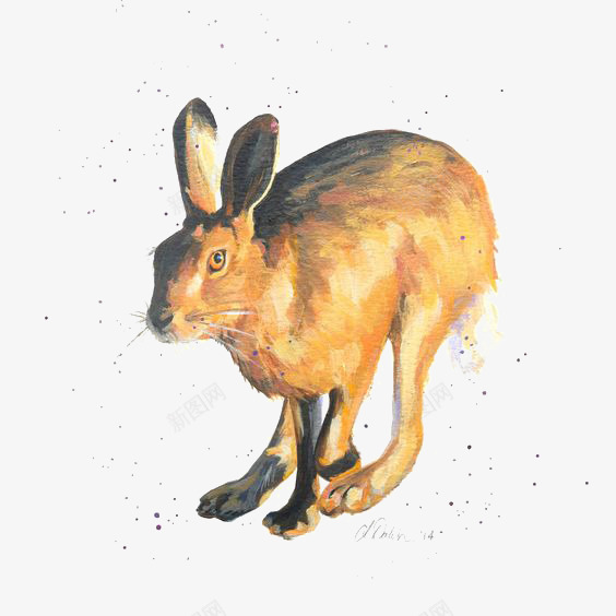 黄色野兔png免抠素材_新图网 https://ixintu.com 兔子免扣元素 兔子插画 可爱兔子 奔跑的兔子 小兔子