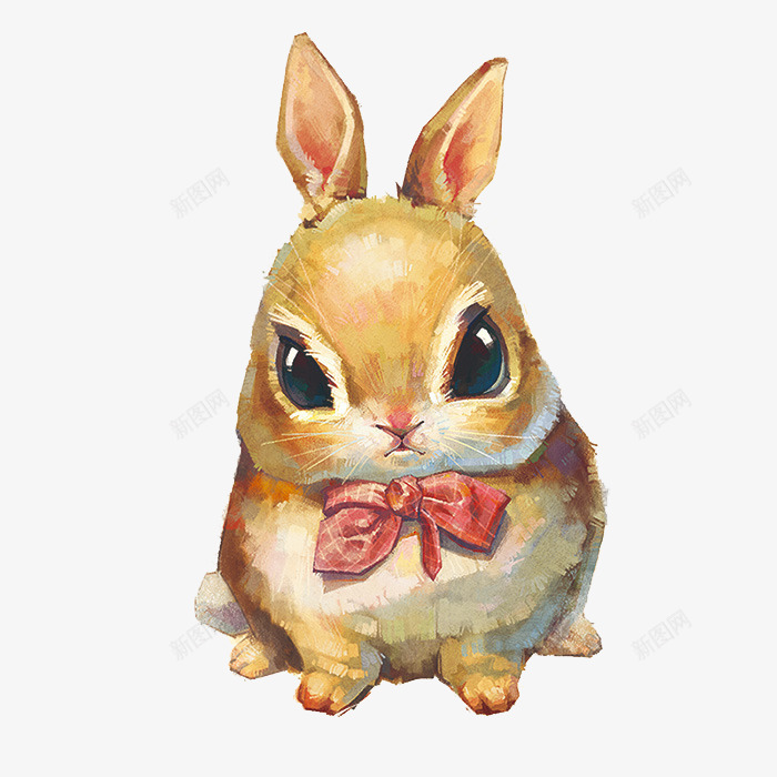 可爱戴蝴蝶结的小兔子png免抠素材_新图网 https://ixintu.com 小兔子 蝴蝶结 迷你 领带