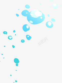 水泡素材蓝色气泡高清图片