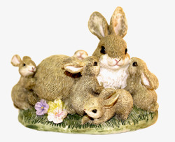 复古陶瓷兔子素材