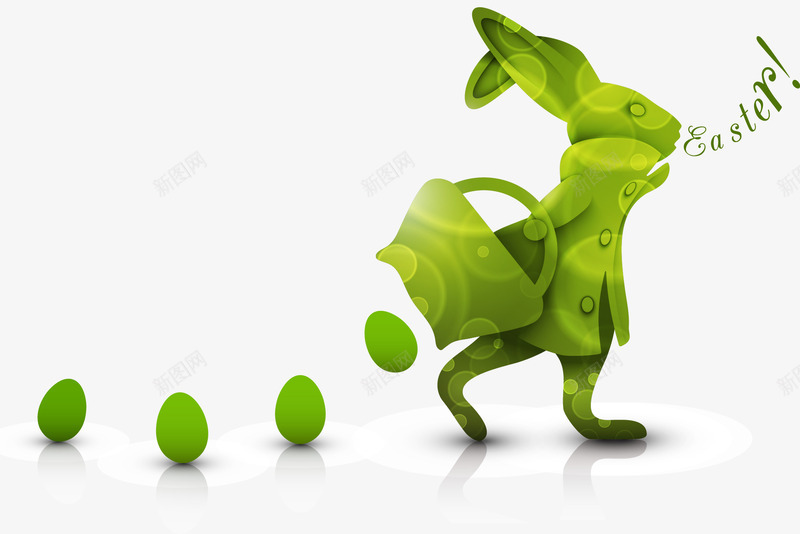 复活节兔子彩蛋绿色png免抠素材_新图网 https://ixintu.com 兔子 复活节 复活节兔子彩蛋绿色矢量图 彩蛋