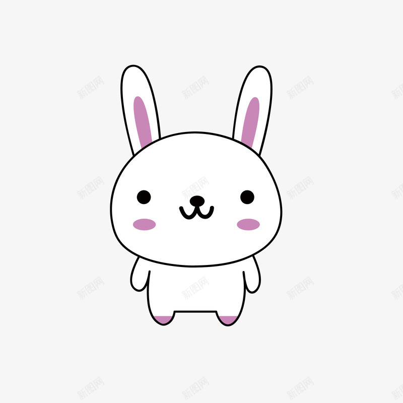 白色可爱的小兔子矢量图eps免抠素材_新图网 https://ixintu.com 兔子 卡通兔子 卡通的兔子 可爱兔子 可爱的兔子 小兔子 矢量图
