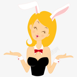 bunny女孩兔子问题图标高清图片