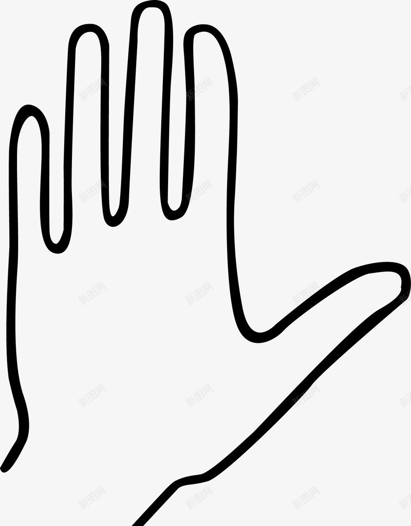 一只手简笔画png免抠素材_新图网 https://ixintu.com 一只手 手 手势 拒绝 拒绝卡通 禁止 禁止手势 简笔画 表示禁止手势