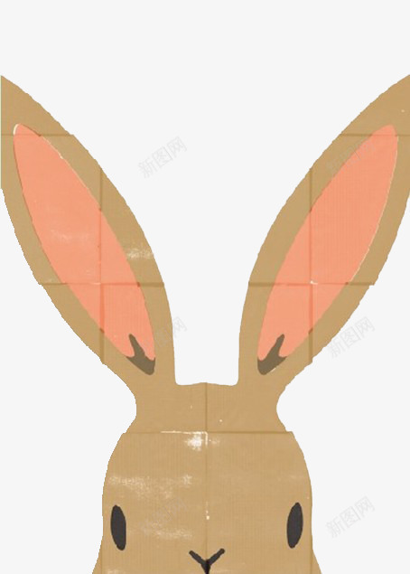 可爱的小兔子psd免抠素材_新图网 https://ixintu.com 兔子 大耳朵 棕色