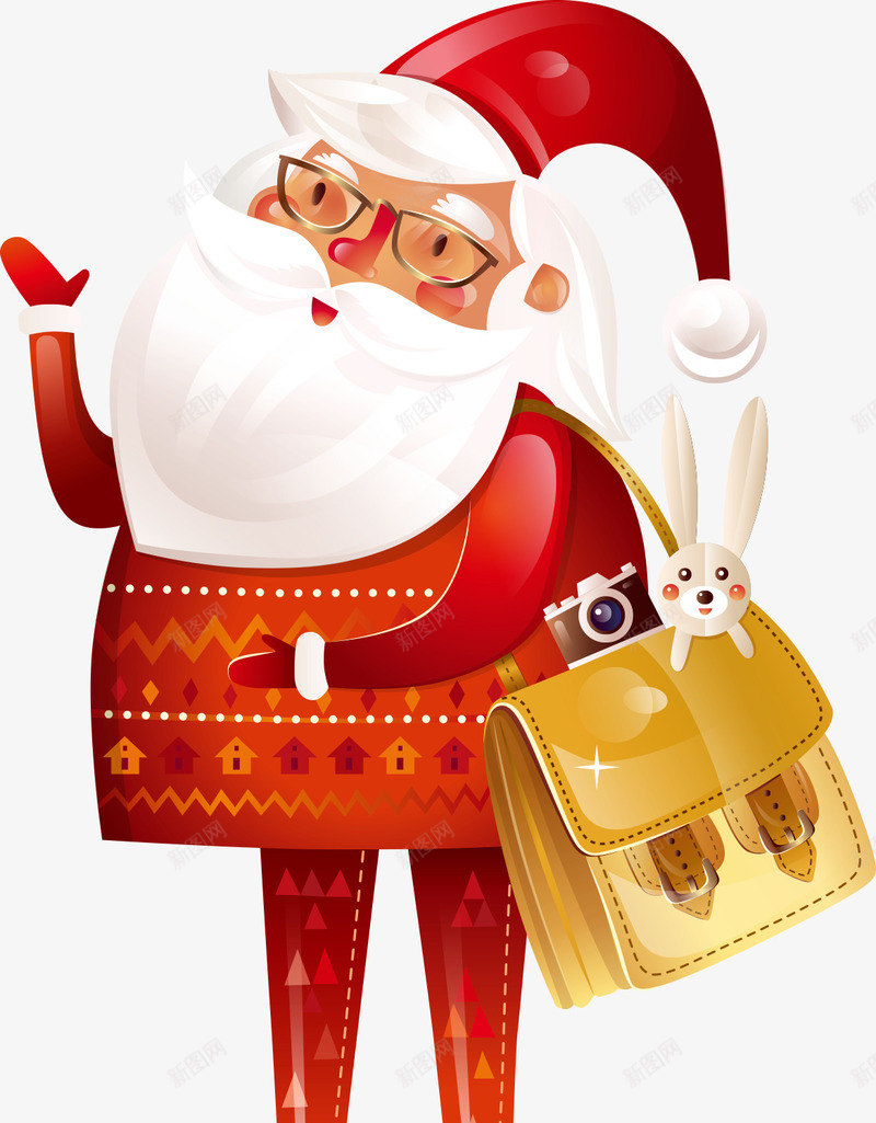 圣诞老爷爷与兔子png免抠素材_新图网 https://ixintu.com 兔子 卡通 圣诞 圣诞圣诞 圣诞圣诞图片 圣诞老人 圣诞老爷爷 圣诞节