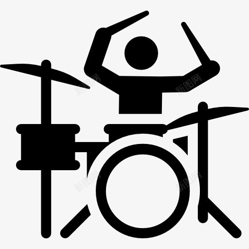 鼓手图标png_新图网 https://ixintu.com humanpictos 乐器 打击乐器 音乐人 鼓乐队 鼓手