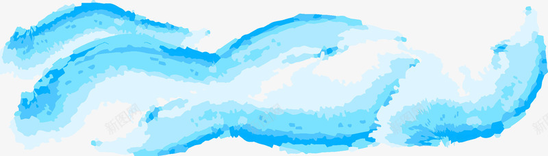 水滴浪花png免抠素材_新图网 https://ixintu.com 水彩 波浪 浪花 海浪 蓝色
