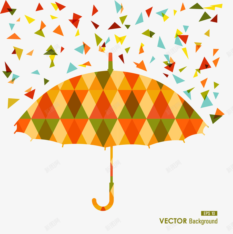 雨伞创意免费矢量图eps免抠素材_新图网 https://ixintu.com 创意设计 枫叶创意 背景图设计 雨伞 矢量图