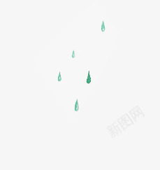 绿色水滴落下png免抠素材_新图网 https://ixintu.com 水滴 绿色 落下