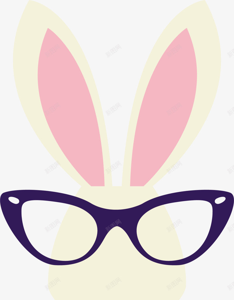 复活节眼镜小兔子png免抠素材_新图网 https://ixintu.com Easter Happy 复活节 复活节兔子 复活节快乐 小兔子 眼镜兔子