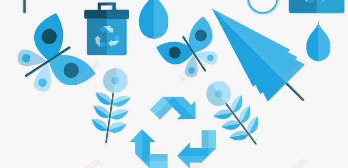 手绘创意水滴环保图标png_新图网 https://ixintu.com 图标 手绘 水滴 省水 节约用水 蓝色