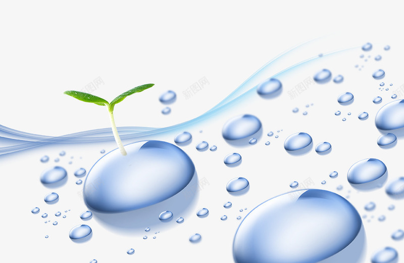 水滴png免抠素材_新图网 https://ixintu.com 冰块 水波 水滴 水纹 清澈 蓝色背景 透明