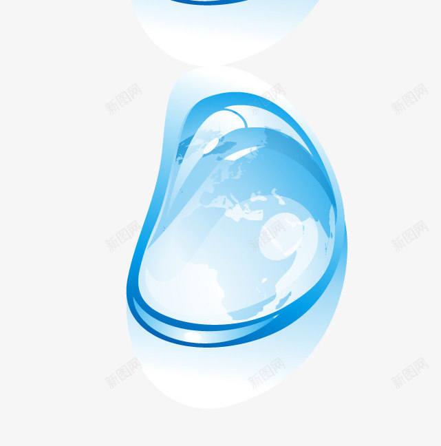 质感水滴png免抠素材_新图网 https://ixintu.com 卡通水滴 水滴 矢量水滴 蓝色水滴 质感水滴