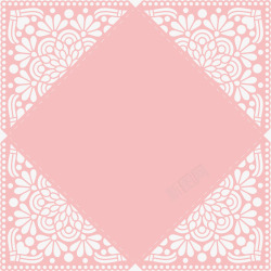 粉红色节日信封镂空花纹矢量图素材