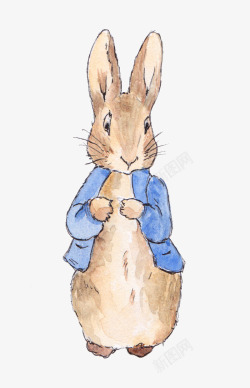 水彩手绘开爱兔子素材