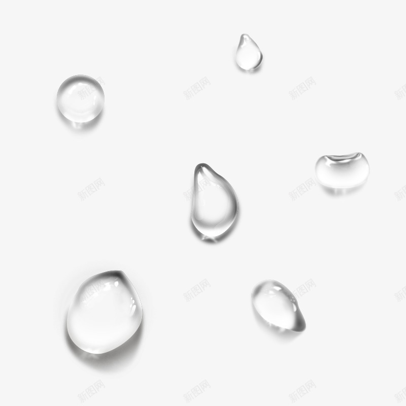 多种水滴png免抠素材_新图网 https://ixintu.com 圆形水滴 多种圆形 多种透明水滴 透明水滴