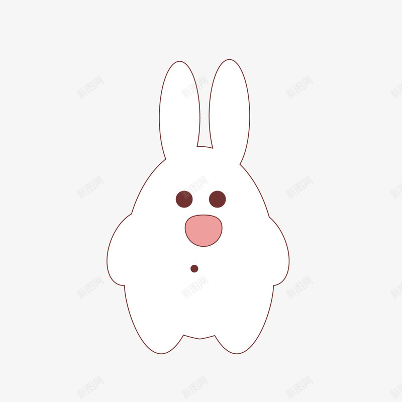 白色小兔子的可爱图标png_新图网 https://ixintu.com 兔子 动物 卡通 可爱 图标 小动物 小白兔 简单