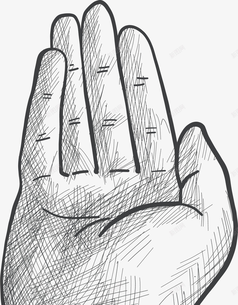 速写手掌动作矢量图图标ai_新图网 https://ixintu.com ok 大拇指 手势 手势V 手势图标 手绘速写 手部动作 握手 格式手势 矢量图 简单速写 素描