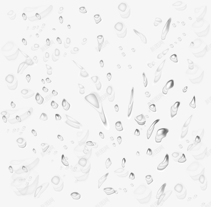 白色清新水滴png免抠素材_新图网 https://ixintu.com 免抠PNG 水流 水滴 液体 清新 白色 背景 边框纹理