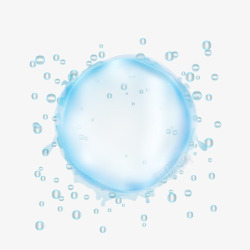 蓝色清洁海绵泡泡液高清图片