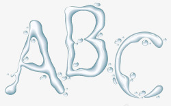 abc字体水字母ABC高清图片