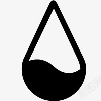 手绘黑色水滴图标png_新图网 https://ixintu.com 水滴 素材 黑色