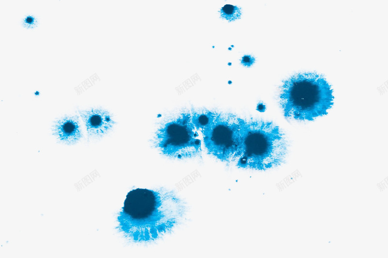 蓝色水彩水滴png免抠素材_新图网 https://ixintu.com 水彩 水渍 水滩 水滴 蓝色 透明
