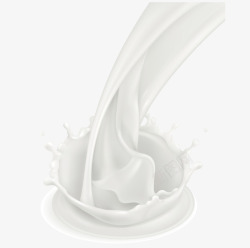 牛奶特效白色喷溅的牛奶矢量图高清图片