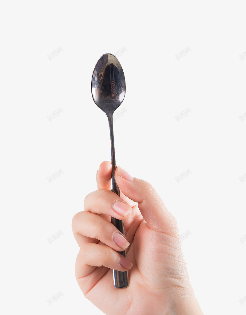 拿着勺子的手png免抠素材_新图网 https://ixintu.com 勺子 左右手 手 手势 金属 餐具
