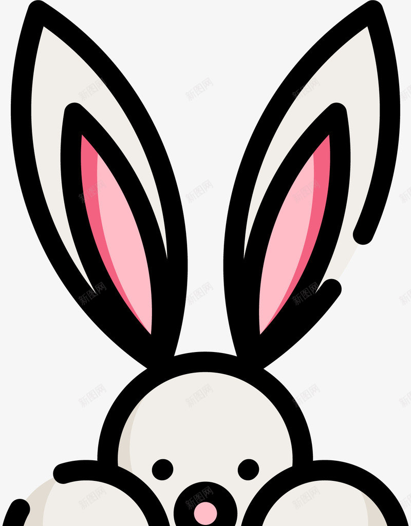 卡通可爱小兔子图标png_新图网 https://ixintu.com 兔牙 动物 十二生肖 卡通图标 小兔子 小白兔 长耳朵