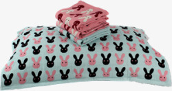 兔子头图案抱枕素材
