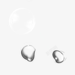 透明水滴泡泡素材