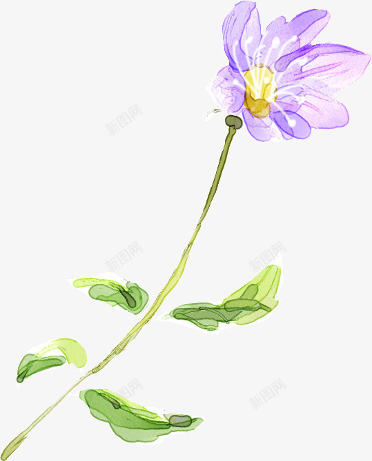 紫色唯美分层花朵png免抠素材_新图网 https://ixintu.com 分层 紫色 花朵