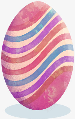 复活节多彩条纹水彩彩蛋素材