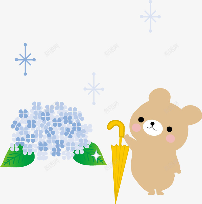 卡通下雪天下的小兔子png免抠素材_新图网 https://ixintu.com 下雪天 冬天 卡通 小兔子