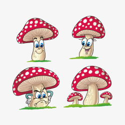粉红色蘑菇卡通蘑菇高清图片