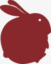 卡通兔子剪影png免抠素材_新图网 https://ixintu.com q版兔子 兔子 兔子剪影 兔子形状 小兔子